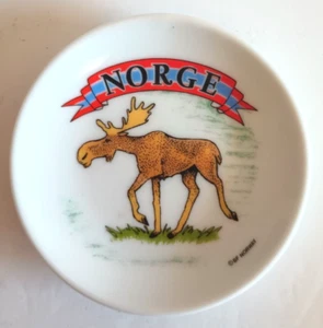 Vintage Norge Elch kleine Platte BF Norwegen 4" - Bild 1 von 5
