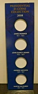 NEW PRESIDENTIAL $1 COINS COLLECTION HOLDER 2008, PRESIDENTS #5- #8(111519) - Picture 1 of 5