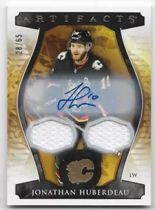 23/24 UPPER DECK ARTIFACTS AUTOGRAPH DUAL JERSEY #121 Jonathan Huberdeau #28/65 - Picture 1 of 1