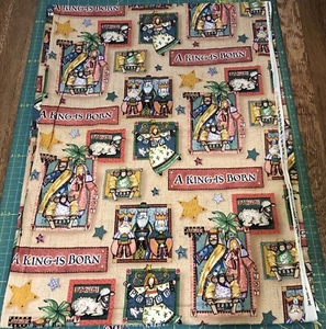 JOY TO THE WORLD COTTON FABRIC BY SPRINGS GLOBAL US - Picture 1 of 3