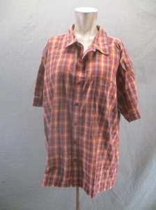 Patagonia Size L Men Plaid Organic Cotton Blend Short Sleeve Button Up Shirt 224 - Picture 1 of 8