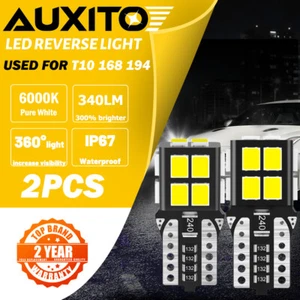 2pcs LED T10 194 168 W5W Canbus White Dome License Side Marker Light Bulb 6000K - Picture 1 of 10