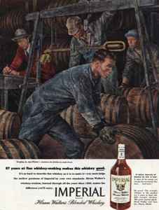 1945 Imperial Whiskey: Weighing the Aged Whiskey Vintage Print Ad - Picture 1 of 1