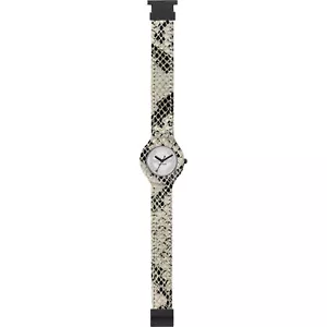 Orologio Hip Hop Leather Hwu0413 Pitone Beige Nero e Bianco Pelle - Imagen 1 de 1