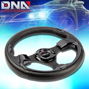 NRG 320MM PILOTA SERIES JDM RACING/SPORT LEATHER STEERING WHEEL BLACK INSERTS - Picture 1 of 1