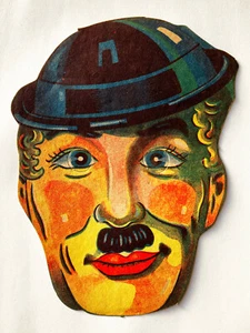 Charlie Chaplin - Máscara de papel japonesa vintage años 50 Japón SUPER RARA+++ - Imagen 1 de 8