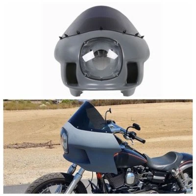 Carenado superior capucha parabrisas montaje de faros apto para Harley Dyna Street Bob EE. UU. Foto 1 de 4