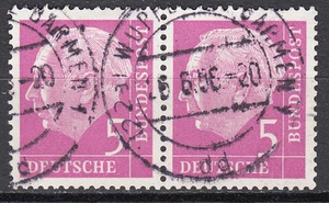 BRD 1954 Mi. Nr. 179 Waagerechtes Paar Gestempelt (18039) - Bild 1 von 1