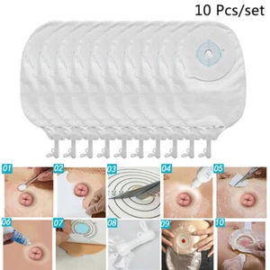 10X Drainage Urostomy Bag Valve Closure Anti-Backflow One-Piece Stoma Care Po -N - Picture 1 of 12