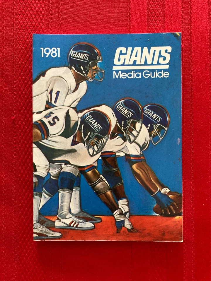 NFL New York Giants 1981 guía de medios / Carpenter / Carson / Simms / debut de Taylor Foto 1 de 1