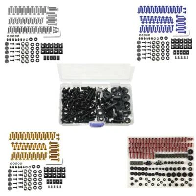 Universal Fairing Bolts Windscreen Screws Fastener Clips Screws Kit Complete Set Foto 1 de 4