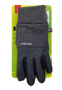Guantes de running Head grises de vellón elástico con pantalla táctil para hombre - Imagen 1 de 3