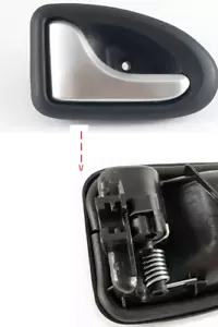 Renault Trafic II CLIO II SCENIC I DOOR HANDLE INSIDE HANDLE LEFT SILVER - Picture 1 of 5