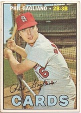 1967 Topps # 304 - PHIL GAGLIANO - ST. LOUIS CARDINALS - VG - SET BREAK