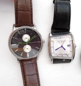 LOT OF 2 TED BAKER TE1012 WATCH & TED BAKER TE1003 WATCH UNTESTED PARTS/REPAIR - Picture 1 of 12