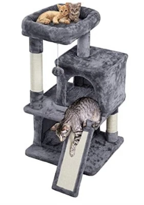 Cat Tree for Indoor Cat. 36 inch Cat Tower. Multi-Layer. Dark Gray - Image 1 of 2