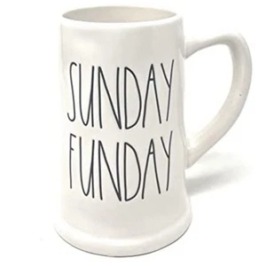 RAE DUNN Becher SUNDAY FUNDAY große Keramiktasse Stein NEU Landhausdeko - Bild 1 von 3