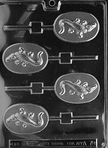 GATOR LOLLY POP candy soap chocolate plaster molds favors swamp people alligato - Picture 1 of 1