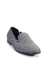 Steve Madden Mens Geometric Spotted Round Toe Slip-On Dress Loafers Gray Size 8 - Picture 1 of 7