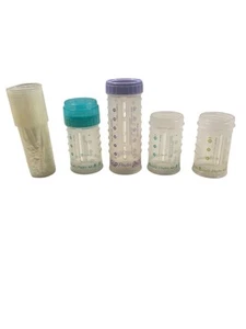 Vintage Playtex Drop In Nurser Baby Bottles Lot of 4 8 Oz & 4 Oz Liners Ducks - Picture 1 of 13