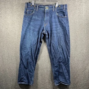 Jeans Vintage Prison Blues Uomo 40x29 Made USA Logger Falegname Denim Prsn Blu - Foto 1 di 23