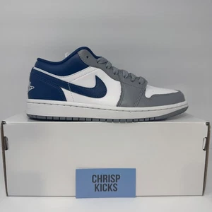 Nike Air Jordan 1 Low Stealth French Blue White Shoes DC0774-042 Women's Sizes - Picture 1 of 7