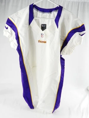 Camiseta deportiva blanca 2012 de los Minnesota Vikings emitida por el juego en blanco 48 DP86560 Foto 1 de 4