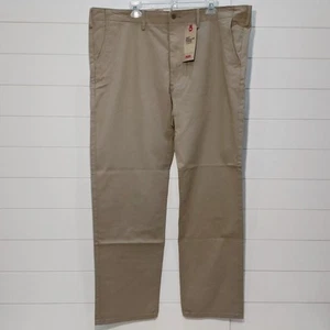 NEW! Levi's Men's 42x30 502 Regular Taper Chino Pants Tan Stretch Twill Academia - Picture 1 of 11