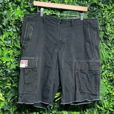 Denim & Supply Ralph Lauren Shorts Men's Size 36 Black Cargo Distressed 3199 - Image 1 of 4