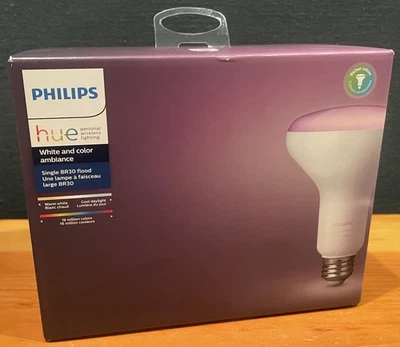 Philips 530188 Single BR30 Hue White and Color Ambiance Smart LED Bulb 650 Lumen - Image 1 of 4