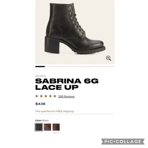 Frye Sabrina Leder Schnürstiefeletten 2" Blockabsatz halbhohe Stiefel Stollen Kampf $ 438 - Bild 1 von 13