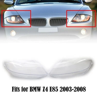 Fits for BMW Z4 E85 2003-2008 1 Piar Left & Right Headlight Cover Headlamp Lens Foto 1 de 4