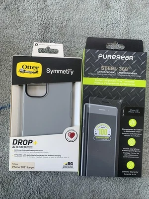 Capa OTTERBOX iPhone 13 e 14 Symmetry Series com PROTETOR DE TELA - Cinza - Imagem 1 de 2