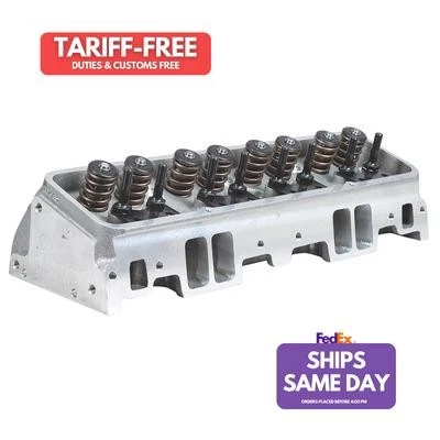 Brodix 1021004, 2 Pack Natural Aluminum Sbc 180Cc Ik180 Heads 64Cc S/P Assembled - Image 1 of 4