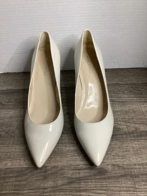 Zapatos de salón MARC FISHER para mujer beige acolchados picantes punta puntiaguda tacón bloque sin cordones 10 M Foto 1 de 4