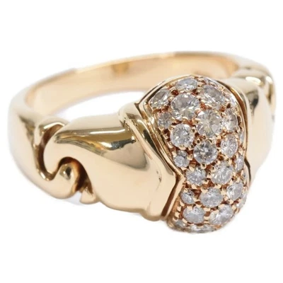 Anillo Vintage Bvlgari Bulgari Doppio Cuore Oro Amarillo 18k Diamantes EU49 US5 Regalo Foto 1 de 4