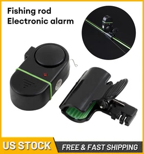 Fishing Rod Alarm Portable Electronic Fishing Bite Sound Alarm Fish Bell Clip - Picture 1 of 18