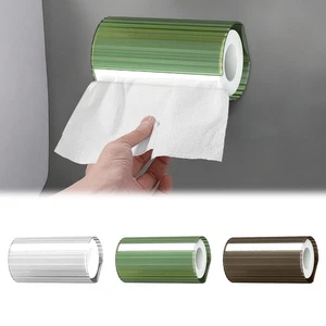 Wall Mount Paper Towel Dispenser Holder Box,No-Drill Wall Mount Paper Holder - Picture 1 of 20