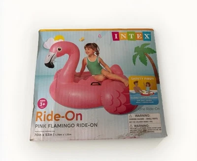 INTEX Pink Flamingo aufblasbarer Pool Schwimmer: Tierspielzeug 70" x 53" - Bild 1 von 2