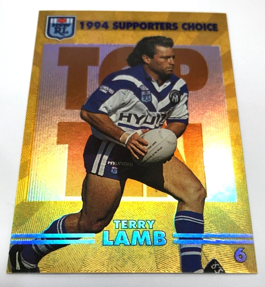 Tarjeta Dynamic Rugby League S2 1994 elección de partidarios tarjeta dorada S6 Terry Lamb Foto 1 de 2
