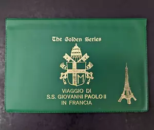 Papa Juan Pablo II, La Serie Dorada Viaje a Francia, 5 portadas más estampillas - Imagen 1 de 8
