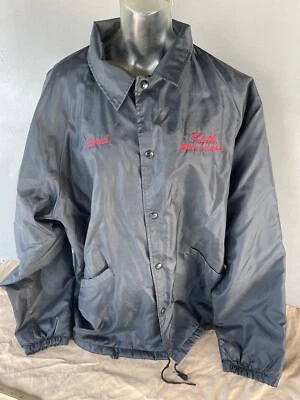 复古 Wear Guard 缎面夹克 XL 90 年代“Keith DRYWALL”爱达荷州南帕美国制造 — 第 1/4 张图片