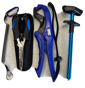 Fish Hook Remover, Lip Gripper Pliers, Separator Tools Combo Kit - 9in Blue - Picture 1 of 5