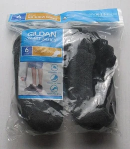 New Boys Size M 10-2.5 Shoe Size Gildan 6 Pair No Show Socks - Picture 1 of 2