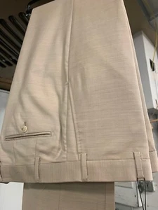 NEW Size 33 Men’s Beige Dress Pant 100% Wool Super 150 Made In Italy R/$275 - Picture 1 of 3