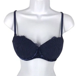 Sujetador push up rosa Victoria's Secret fecha azul marino 36B - Imagen 1 de 9