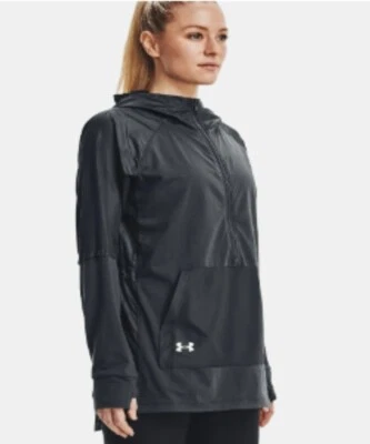 Chaqueta cortavientos Under Armour para mujer S manga larga azul marino Cross Town Anorak nueva Foto 1 de 4