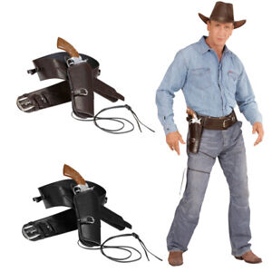 Western Pistolenholster Sheriff Waffengürtel Cowboy Pistolenhalfter Revolverheld