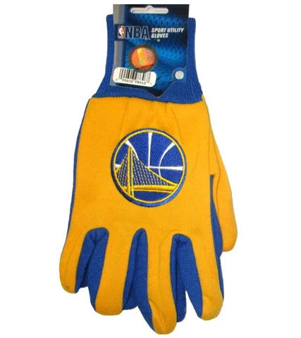 SPORTS & UTILITY GLOVES NBA LICENSED GOLDEN STATE WARRIORS YELLOW BLUE Cover
