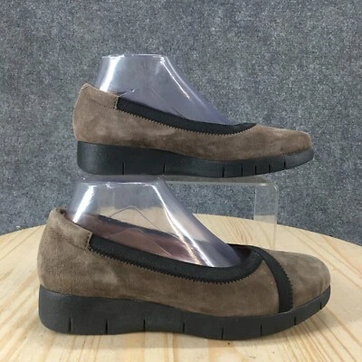 Clarks Artisan Shoes Womens 8 M Daelyn Hill Slip On Ballet Pumps Brown Suede - Image 1 of 4